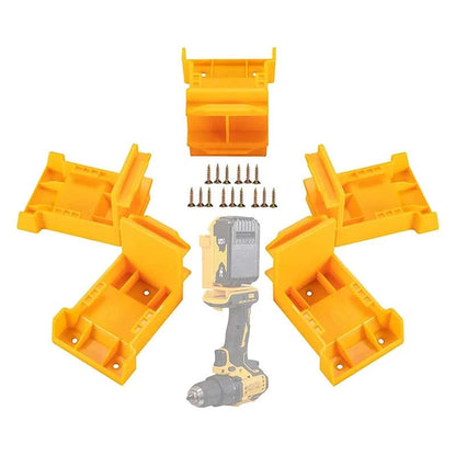 5-Pack 2-in-1 Power Tool & Battery Holder Mounts for Dewalt/Milwaukee 18V Li-ion Batteries & Cordless Tools