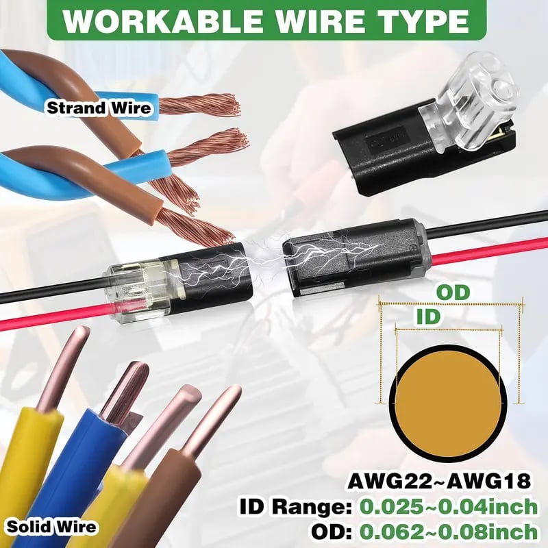 Double-Wire Plug-in Connector Led Light Strip Connectors