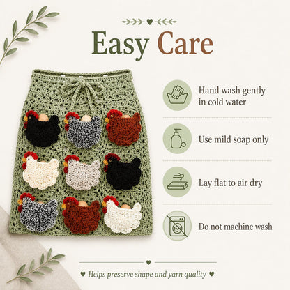 🐔Handmade Crochet Chicken Egg Collecting Apron🥚