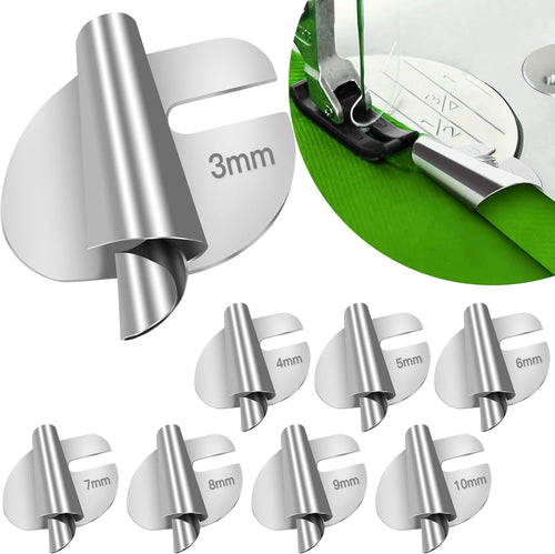💯🧵8 PCS Stainless Steel Rolled Hemmer Foot Set | 3mm-10mm Sewing Hemming Guide