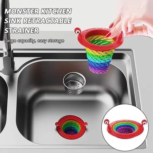 🌈 Expandable Kitchen Sink Strainer – Catches Food Scraps & Debris to Help Prevent Clogged Drains