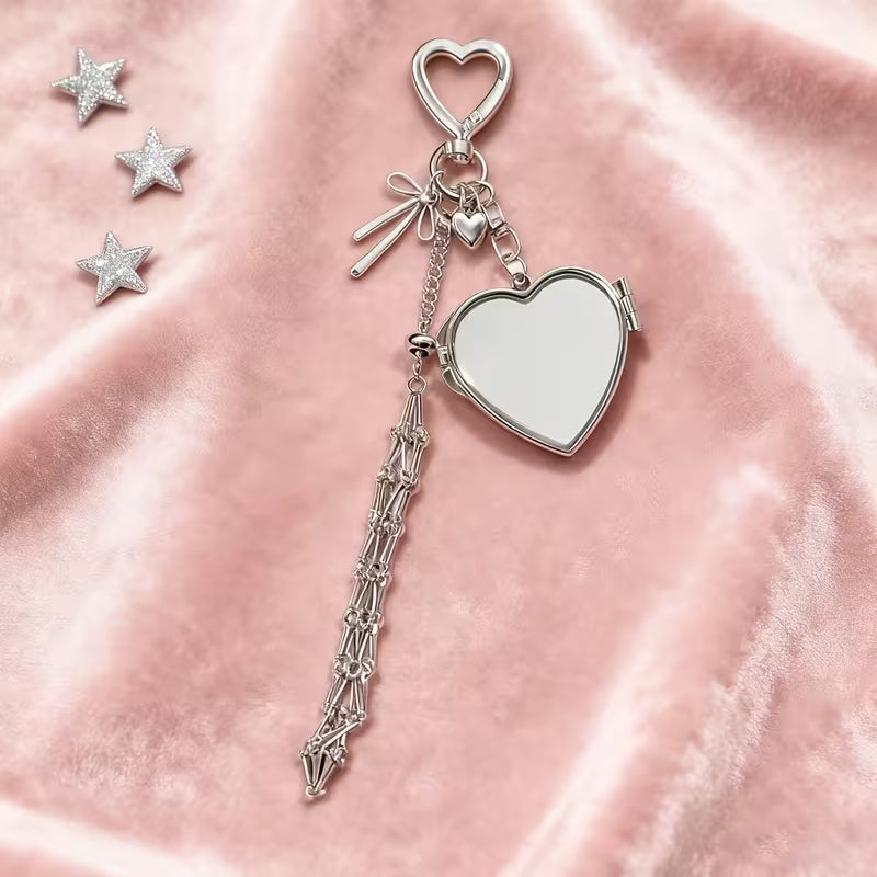 🔥Limited Time 50% Off✨Lipstick Holder Keychain with Mirror
