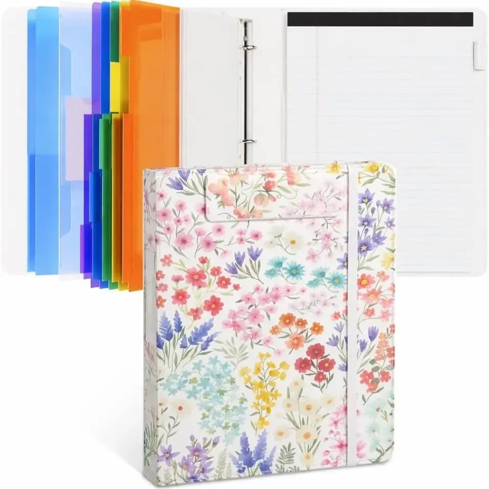 🔥HOT SALE 49% OFF - 📄✨PU Leather Clipboard with Storage – 3-Ring Binder, Magnetic Clip, Removable Notepad & Expanding File