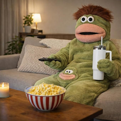 🔥Limited Time 49% Off✨2026 Silly Onesie, Funny Green Monster Hooded Fleece Onesie Pajamas