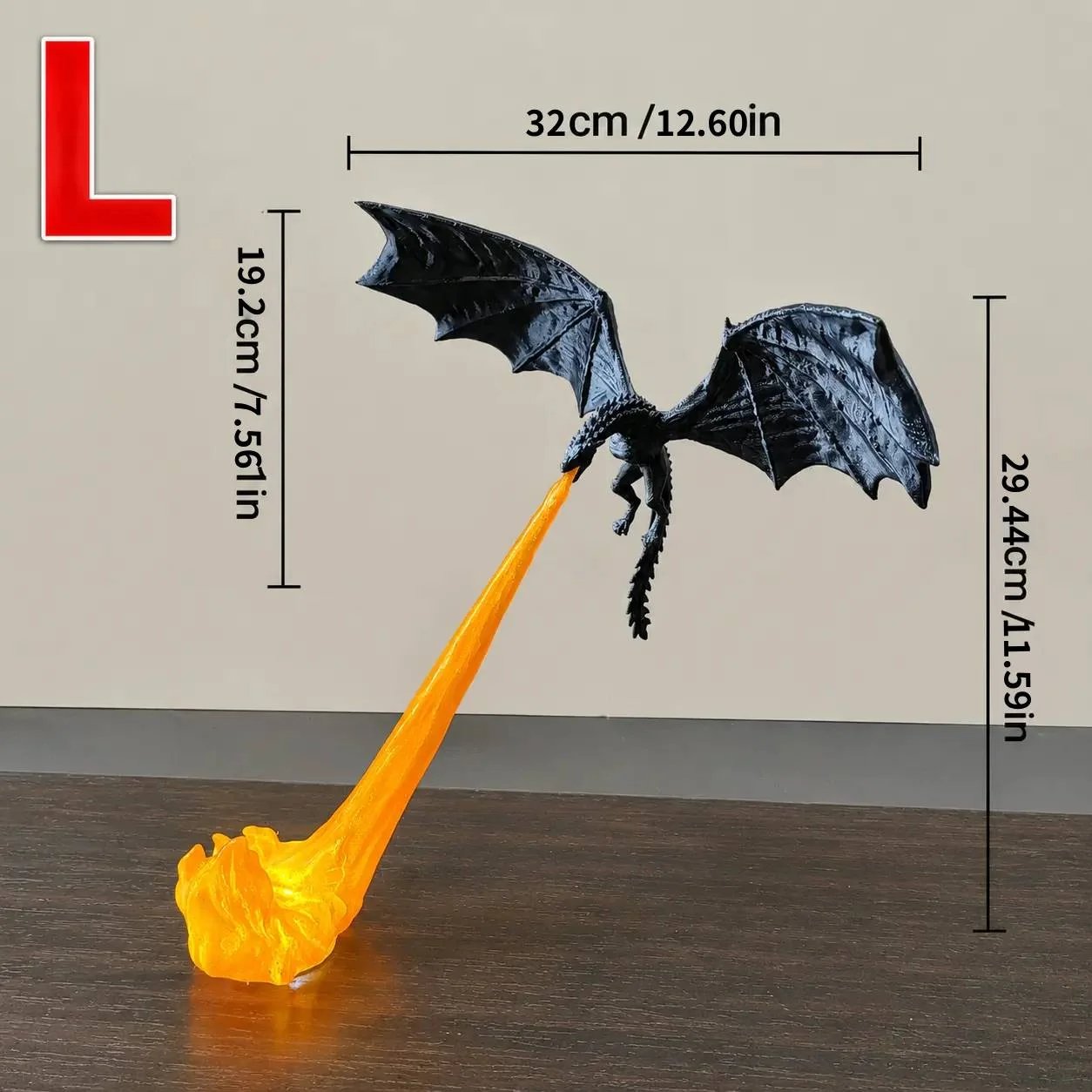 🐉🔥 3D Fire‑Breathing Dragon LED Light | Glowing Fantasy Bookshelf Decor