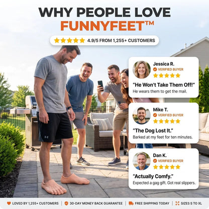 👣Barefoot Prank Slippers