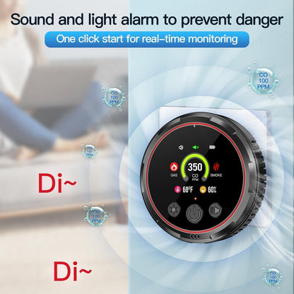 ✨Big Discount Up to 49%🔥 5-in-1 Portable Detector, High-Definition Display Temperature Humidity Monitor with Accurate Alert for Kitchen, Garage, RV and Home Use