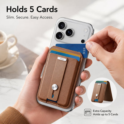 Smart Magnetic Phone Wallet with Stand & Location Tracking
