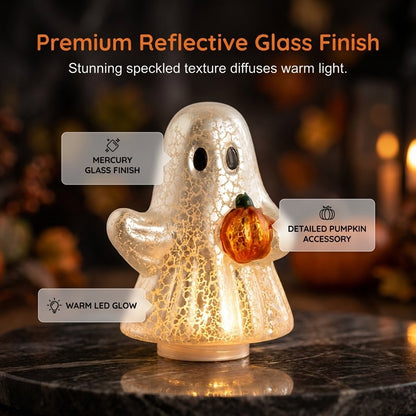 ⭐Light-Up Mercury Glass Ghost Figurines