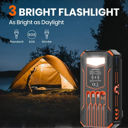 🔥 High-Capacity Solar Charger Power Bank