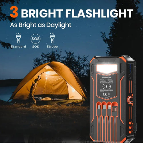 🔥 High-Capacity Solar Charger Power Bank
