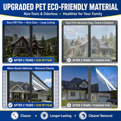☀️ One-Way Mirror Window Film – Heat Control & UV Protection