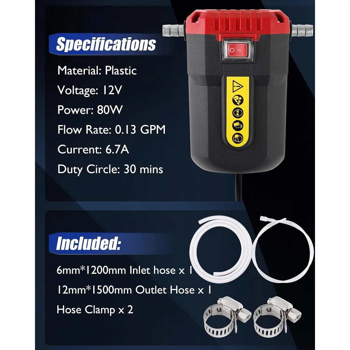 🛢️12V 80W Oil Extractor Pump | Portable Fluid Transfer Pump