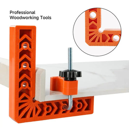 4PCS Right Angle Clamp Kit – for picture frames, boxes, Furniture, Home, cabinets or drawers & stone positioning; multi-surface adjustable fastening tool