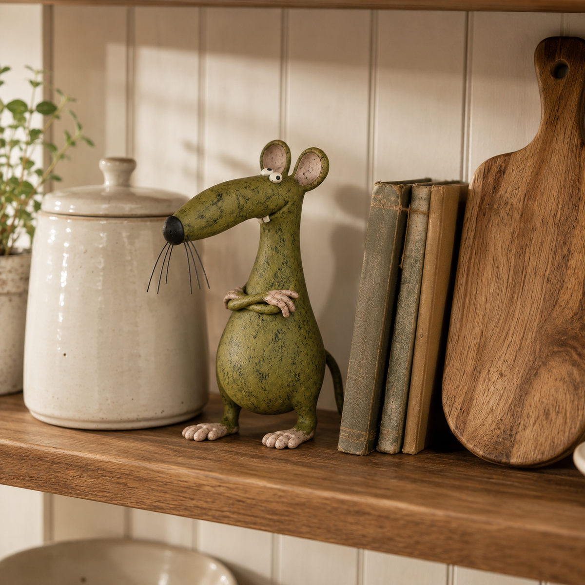 🧡Whimsical Vintage Mouse & Cat Figurine