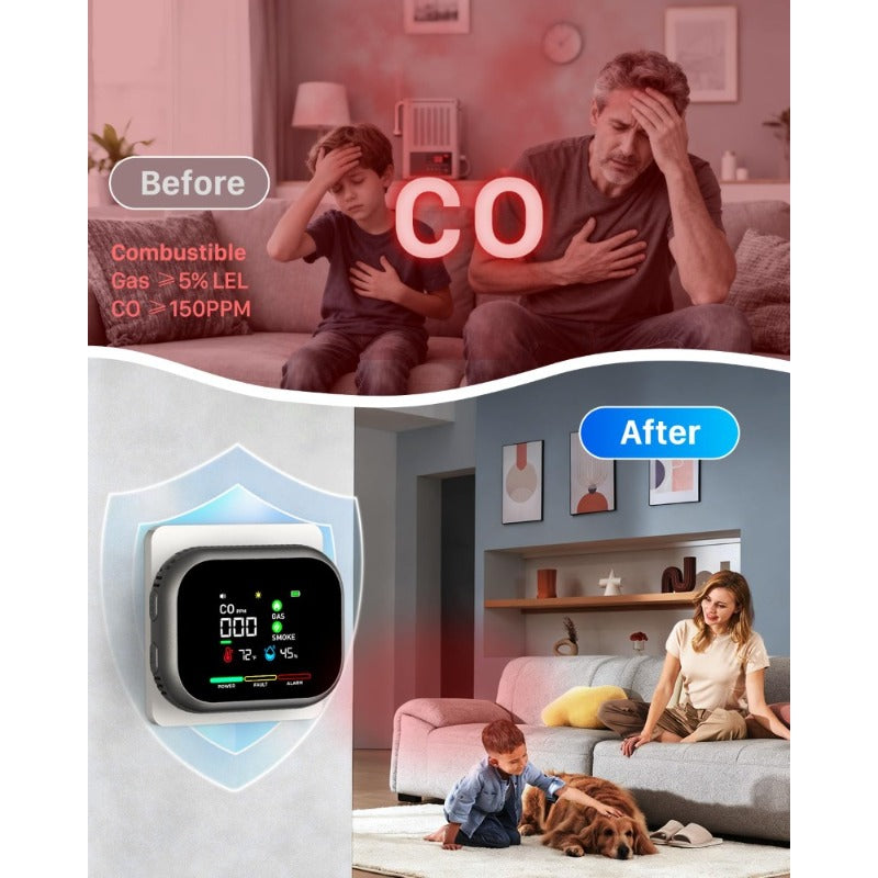 🔥6-in-1 Battery Rotable Air Safety Monitor