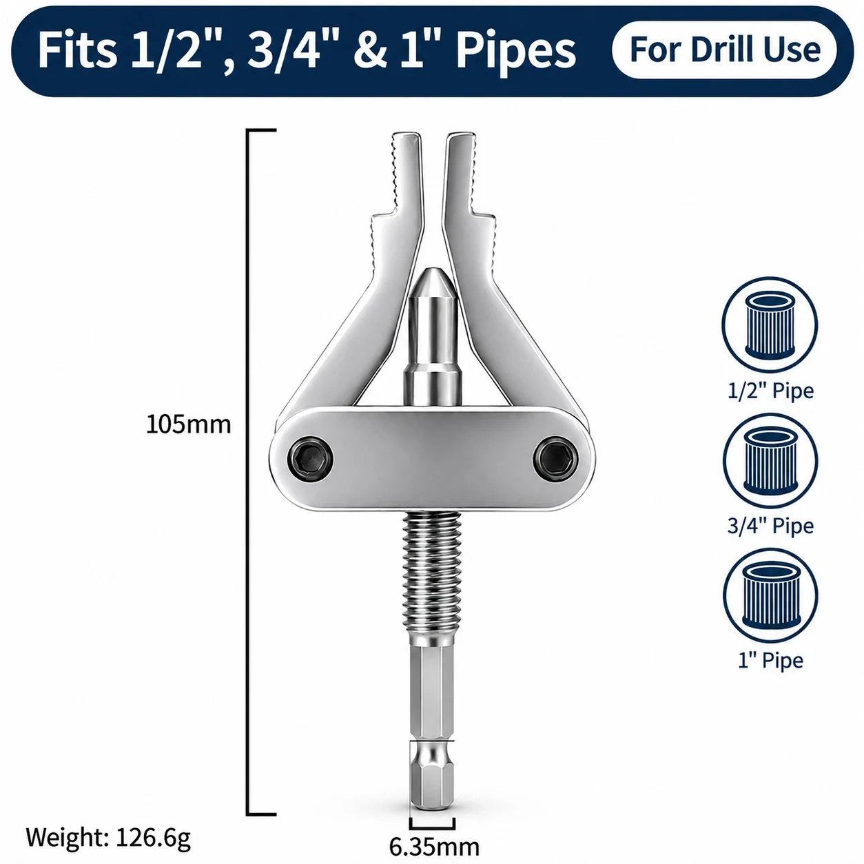 🔥HOT SALE🔥🛠️ Broken Pipe Thread Extractor | Fast Drill-Powered Broken Fitting Removal Tool