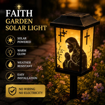 ✝️ Faith Garden Solar Light — Illuminate Your Garden With Faith, Hope & Heavenly Warmth ✨