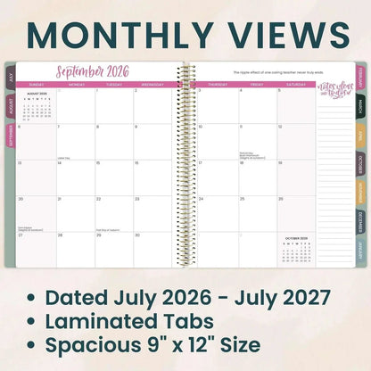 📚🧑‍🏫 2026-27 Teacher Planner | Interchangeable Cover (✨Hardcover)