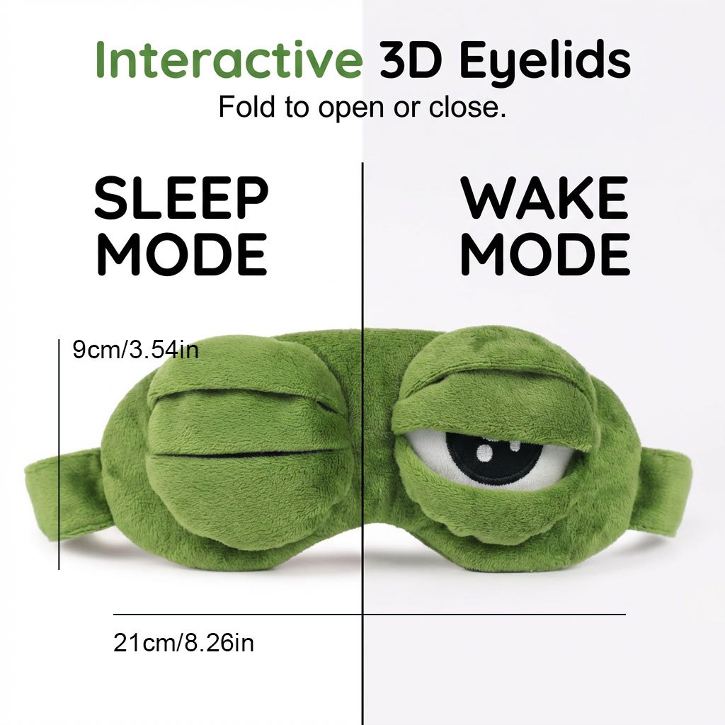 🔥LAST DAY 50% OFF🐸 3D Cute Frog Sleep Mask