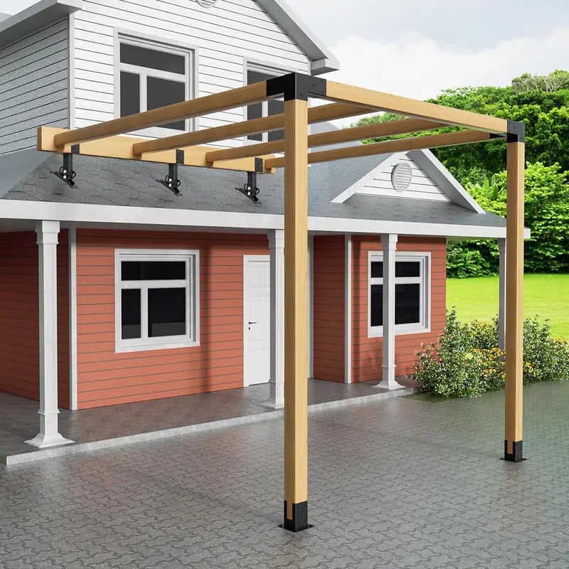 🏗️ Adjustable‑Angle Pergola Roof Riser Brackets | Heavy‑Duty Outdoor Mount Supports