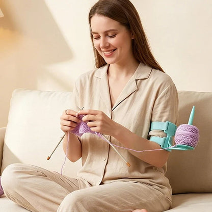 ⏰Wearable Arm Yarn Holder with Adjustable Dual Straps