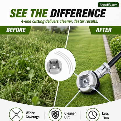 🌿 Universal Aluminum Grass Trimmer Head | Heavy-Duty Brush Cutter Replacement