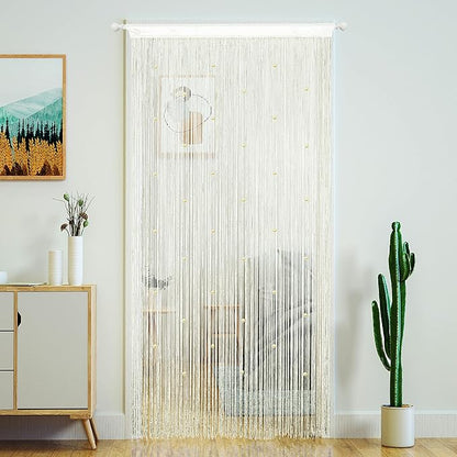 🌹🚪Sparkling Rose Flower String Curtain(2m/78.74" high x 1m/39.3" wide)