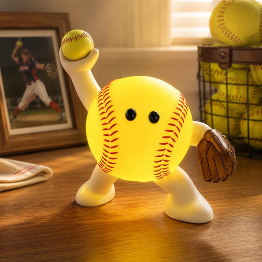 🏆 All-Star Sports Night Light Buddy | Cute LED Lamp for Bedrooms, Desks & Trophy Shelves
