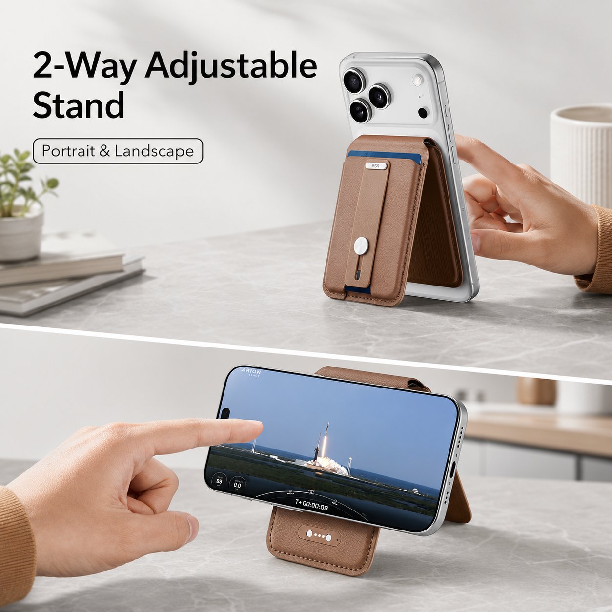 Smart Magnetic Phone Wallet with Stand & Location Tracking