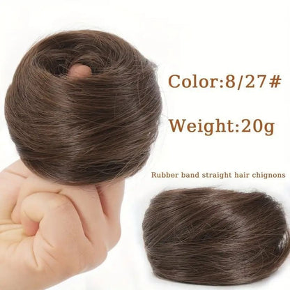 Cropped hair wig hair tie — —✨ Ideal for Everyday Wear, Scrunchie Base