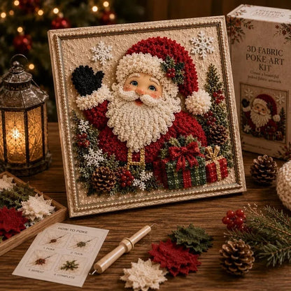 ✨Hot 30% OFF🌹🎄 3D Christmas Fabric Poke Art Kit
