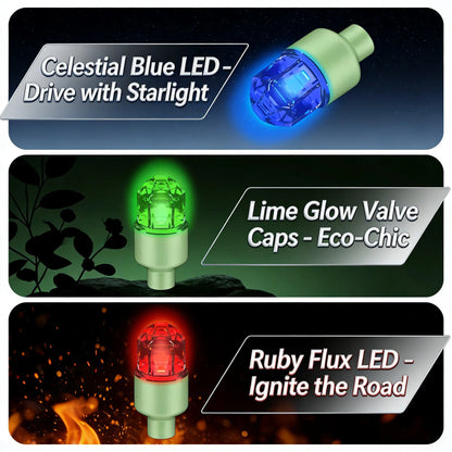 ✨ Motion-Activated LED Tire Valve Caps – Waterproof Auto-Glow Wheel Lights 🚗💥