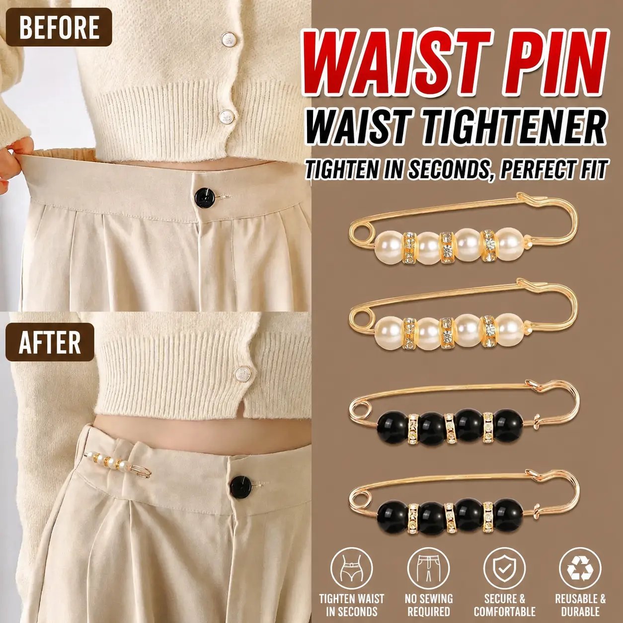 12-Piece Pearl Brooch Pin Set - Decorative Mixed-Style Fasteners for Cardigans & Dresses