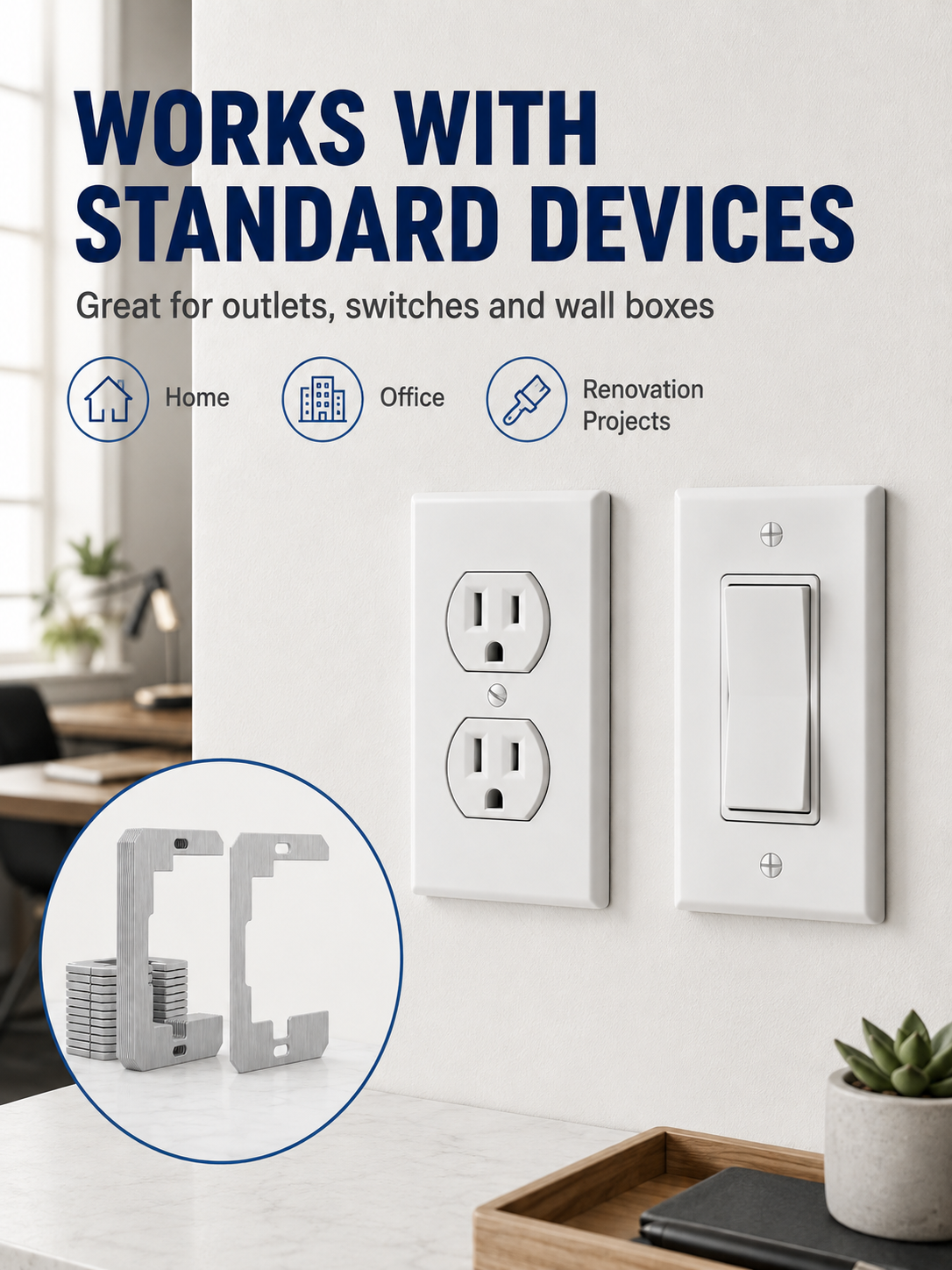 🛠 Outlet Repair Spacers – Easy Fix for Loose, Crooked & Recessed Outlets