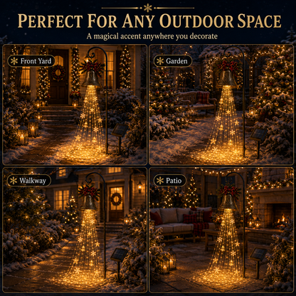 🎄 Christmas Bell Cascade Solar Yard Light✨