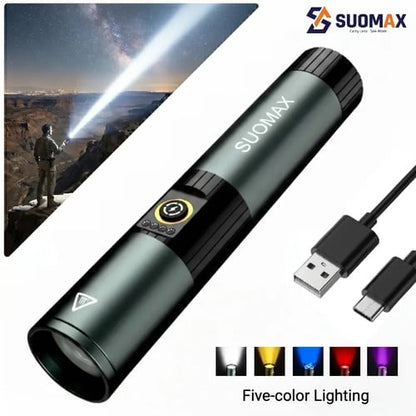 🔦5-in-1 Magnetic Flashlight – 1800LM Rechargeable Multi-Color Torch