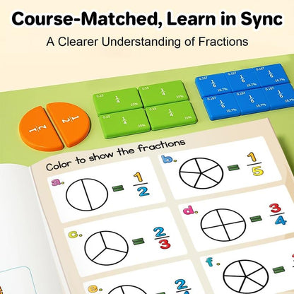 Kids Magnetic Fraction Board Book – Interactive Math Learning Toy For Early Learners