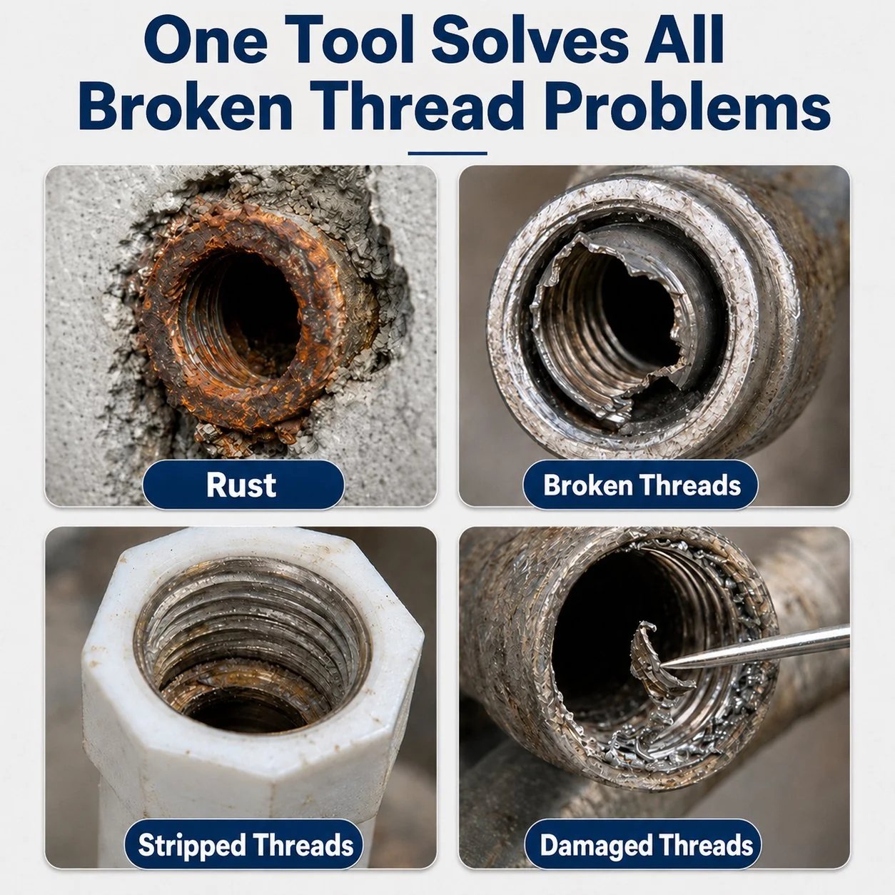 🔥HOT SALE🔥🛠️ Broken Pipe Thread Extractor | Fast Drill-Powered Broken Fitting Removal Tool