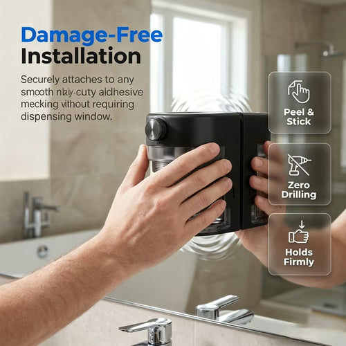 Wall-mounted automatic toothpaste dispenser, suitable for both children and adults.