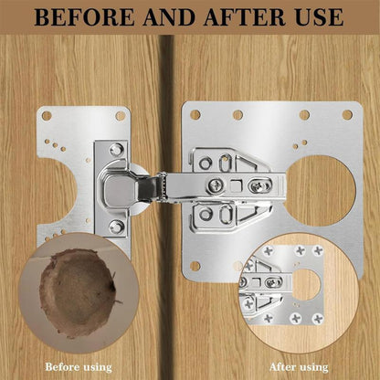 Cabinet Hinge Repair Plate with Screws