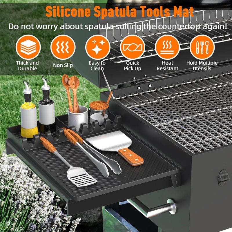 🍖Silicone BBQ Side Shelf Mat — Keep Tools Clean & Close