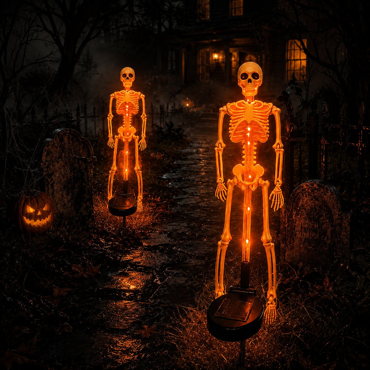 🔥HOT SALE🔥💀 Solar Skeleton Yard Stake