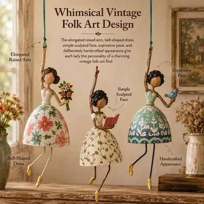 💃🌸 Let Your Space Dance — Whimsical Dancing Lady Hanging Ornament (📦Buy 2 Free Shipping)