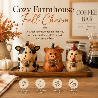 💥🏆Rustic Farm Pumpkin Friends Decor Set