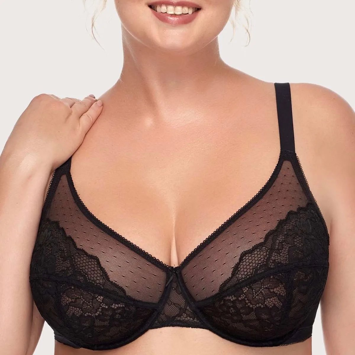 🔥2025 HOT SALE-49% OFF🔥 Floral Lace Plus Size Underwire Unlined Unpadded Full Coverage Bra