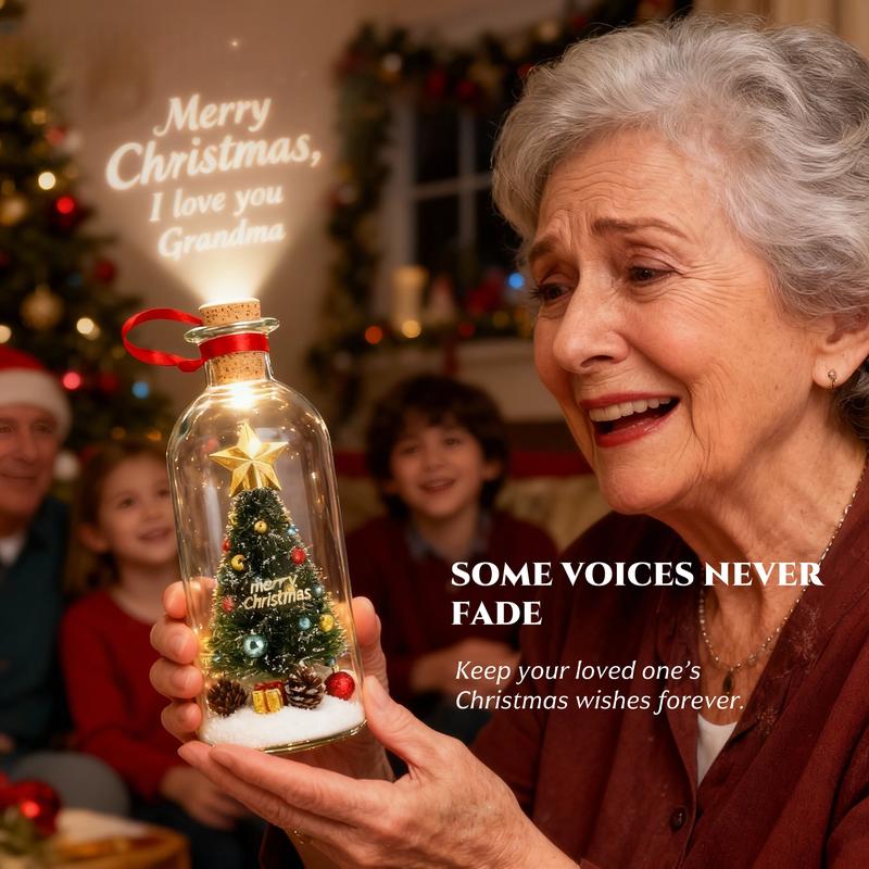 🔥Limited Time 50% Off🎄 8" Recordable Christmas Tree Message In A Bottle