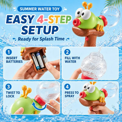 🔫Electric Water Blaster Toy for Kids 💦 – One-Touch Electric Water Gun with Cute Animal Design for Summer Pool & Beach Fun