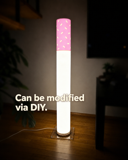 🚬 Cigarette Tube Shaped Style Floor Lamp | Retro Industrial Novelty Ambient Light