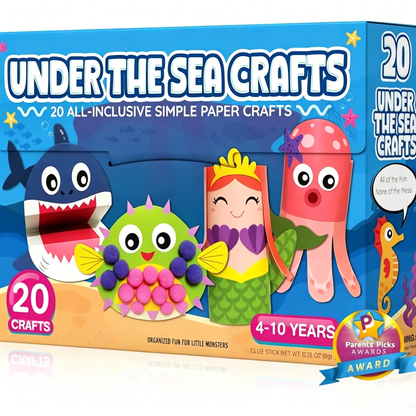 🎨❤️ 20 Princess & Unicorn Crafts in a Box – Fun Mess-Free DIY Kit for Kids Ages 3–8
